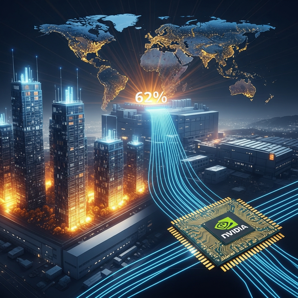 AI Generated Image - Massive HBM memory chip stacks at SK Hynix Icheon factory