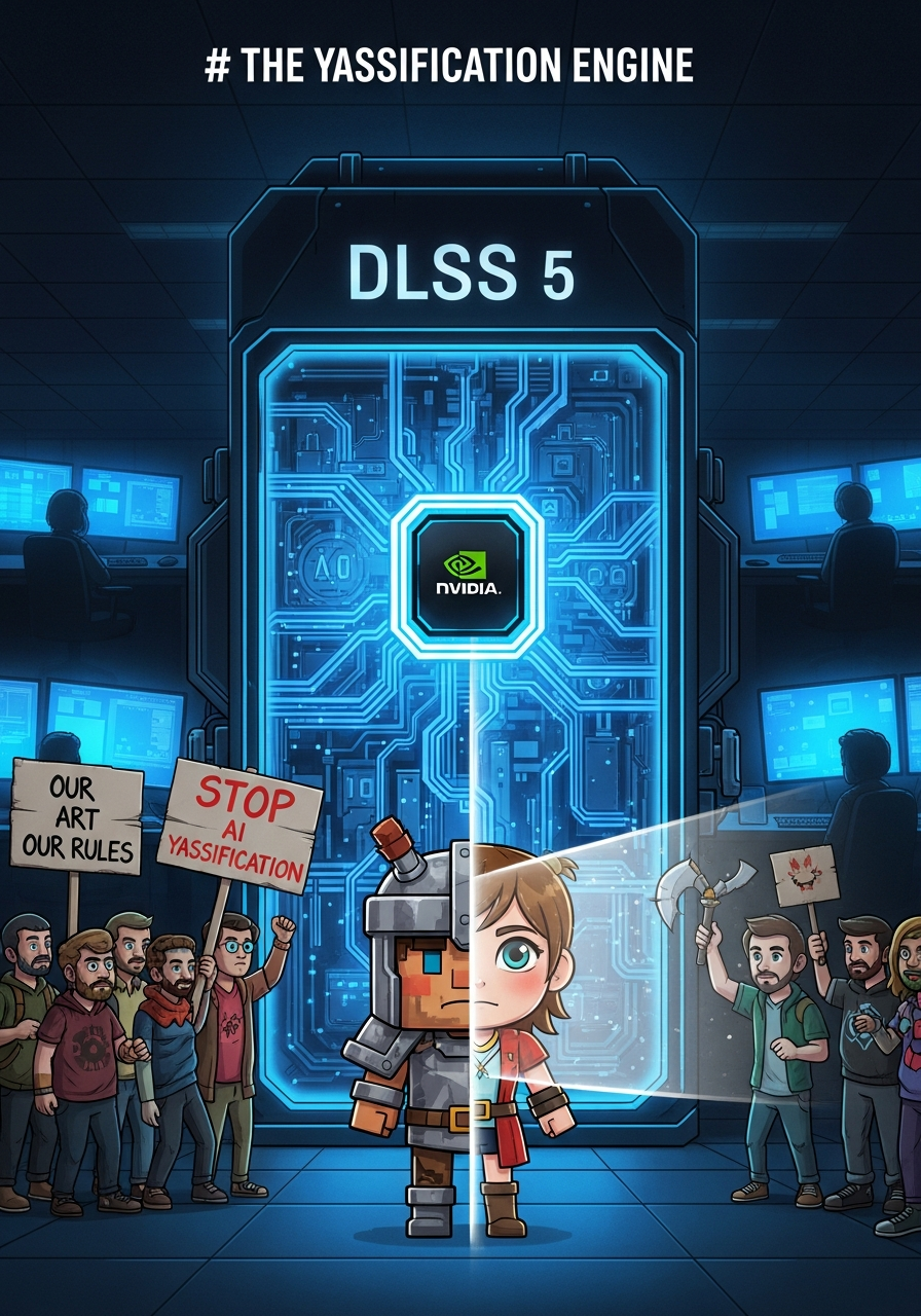 AI 생성 이미지 - NVIDIA DLSS 5 논란